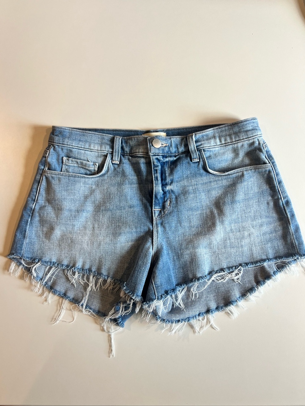 L’Agence denim shorts